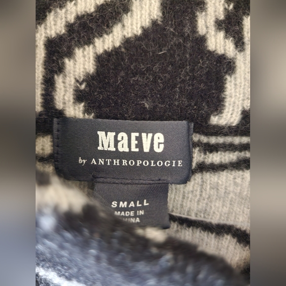 $198 NWT MAEVE Anthropologie Lambs Wool Knit Coat Cardigan S/M Oversized Thick - Picture 8 of 14